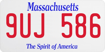 MA license plate 9UJ586