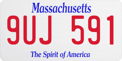 MA license plate 9UJ591