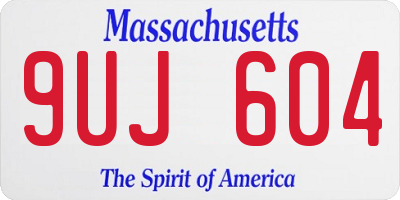 MA license plate 9UJ604