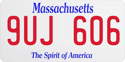 MA license plate 9UJ606