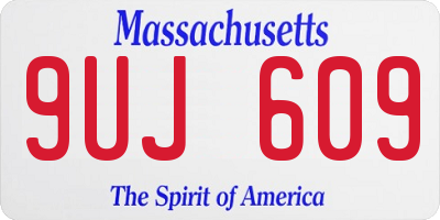 MA license plate 9UJ609