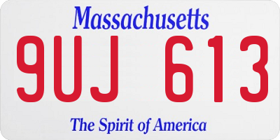 MA license plate 9UJ613