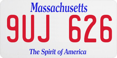 MA license plate 9UJ626