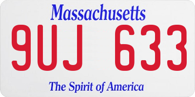 MA license plate 9UJ633