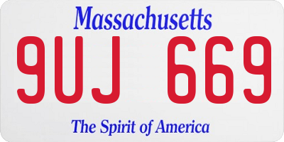 MA license plate 9UJ669