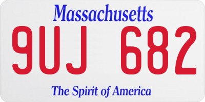 MA license plate 9UJ682