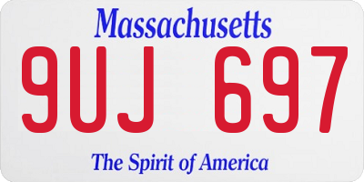 MA license plate 9UJ697