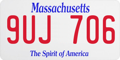 MA license plate 9UJ706
