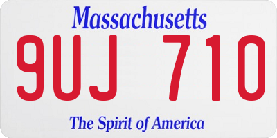 MA license plate 9UJ710