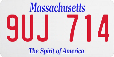 MA license plate 9UJ714