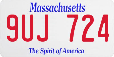 MA license plate 9UJ724