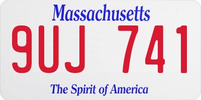 MA license plate 9UJ741