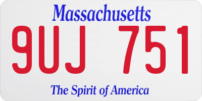 MA license plate 9UJ751