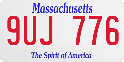 MA license plate 9UJ776