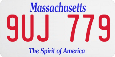 MA license plate 9UJ779