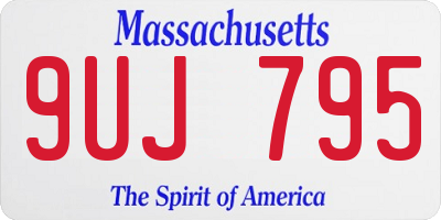 MA license plate 9UJ795