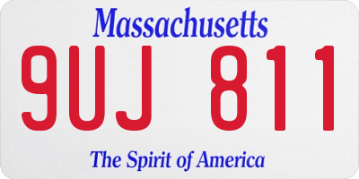 MA license plate 9UJ811