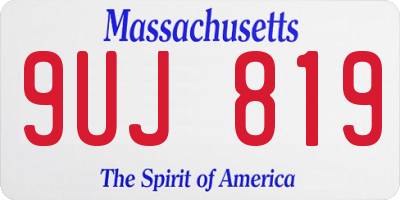 MA license plate 9UJ819