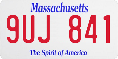 MA license plate 9UJ841