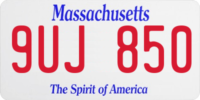MA license plate 9UJ850