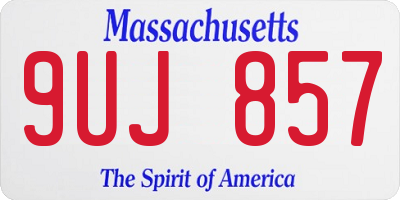 MA license plate 9UJ857