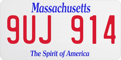 MA license plate 9UJ914