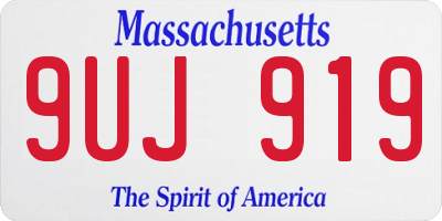 MA license plate 9UJ919