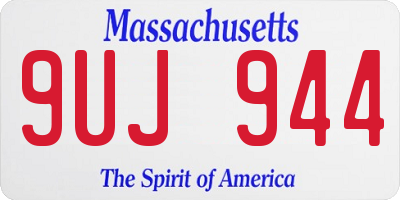 MA license plate 9UJ944