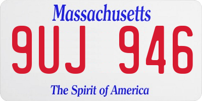 MA license plate 9UJ946
