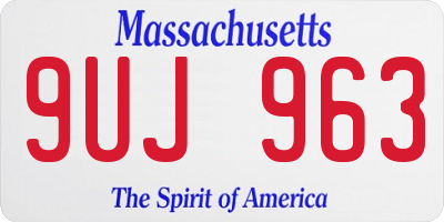 MA license plate 9UJ963