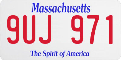 MA license plate 9UJ971