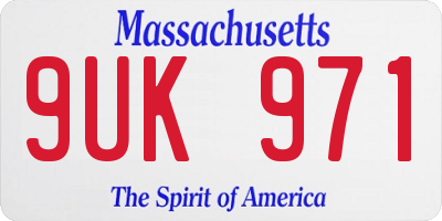 MA license plate 9UK971