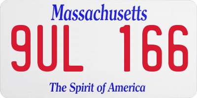 MA license plate 9UL166