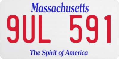 MA license plate 9UL591