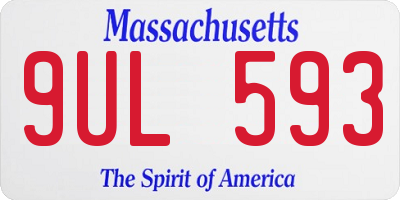 MA license plate 9UL593