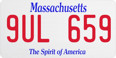MA license plate 9UL659