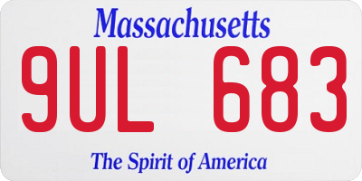 MA license plate 9UL683
