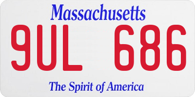 MA license plate 9UL686