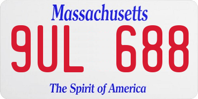 MA license plate 9UL688