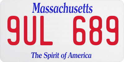 MA license plate 9UL689