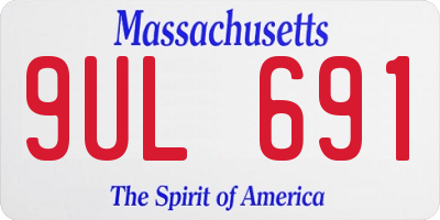 MA license plate 9UL691