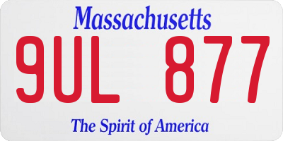 MA license plate 9UL877