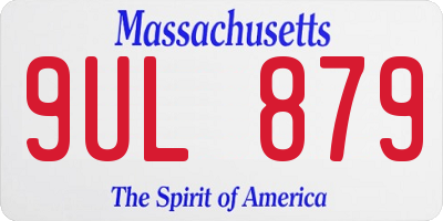MA license plate 9UL879