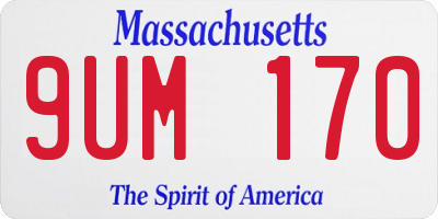 MA license plate 9UM170