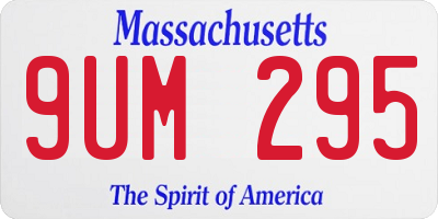 MA license plate 9UM295