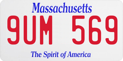 MA license plate 9UM569