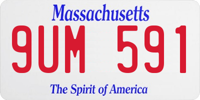 MA license plate 9UM591