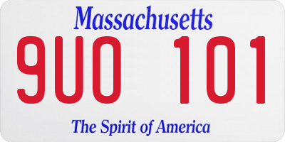 MA license plate 9UO101