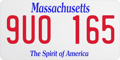 MA license plate 9UO165