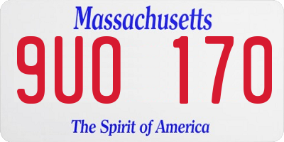 MA license plate 9UO170